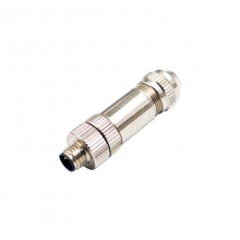 Assembly Connector, A Code - M8 3pins A code male straight metal assembly connector, shielded